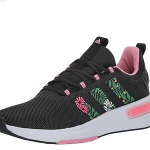 Adidas Racer TR23 Women's Carbon & Pink Floral Sneakers Sz 11
